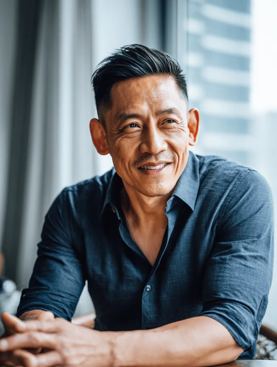 A client smiles after a successful performance consulting call.